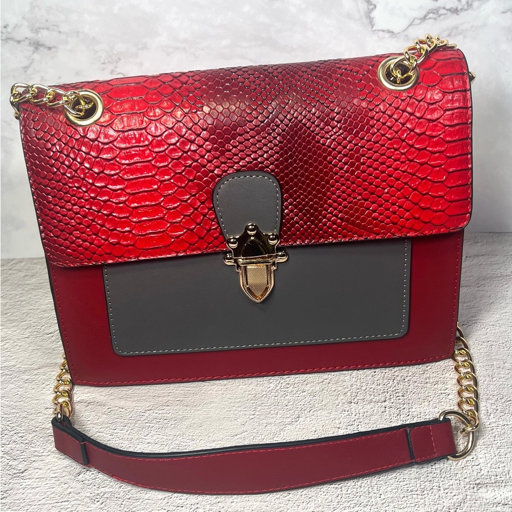 Qaza Crocodile Flap Messenger Bag